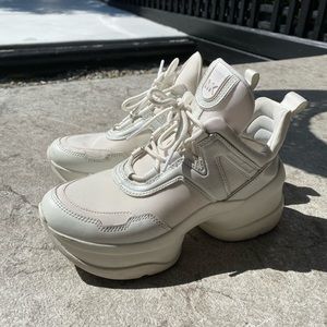 White MICHEAL KHORS chunky white sneakers!